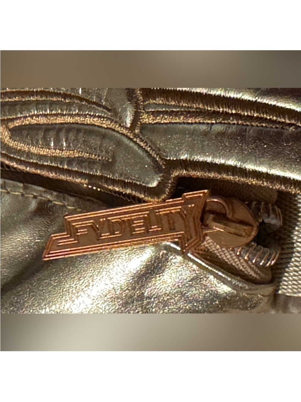 FYDELITY Metallic Gold Bag, Belt Bag, Vegan Leather, Gold Metallic Special - Picture 11 of 13